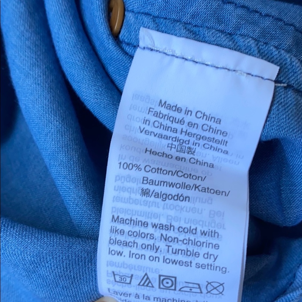 Madewell Central Shirt in Bright Indigo Size Small and XS - Picture 8 of 11